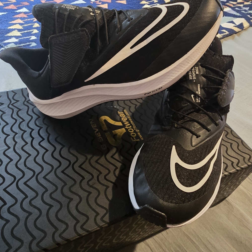 Nike Air Zoom Pegasus Flyease Black Dark Grey White DJ7381-001 Size 8 Women's